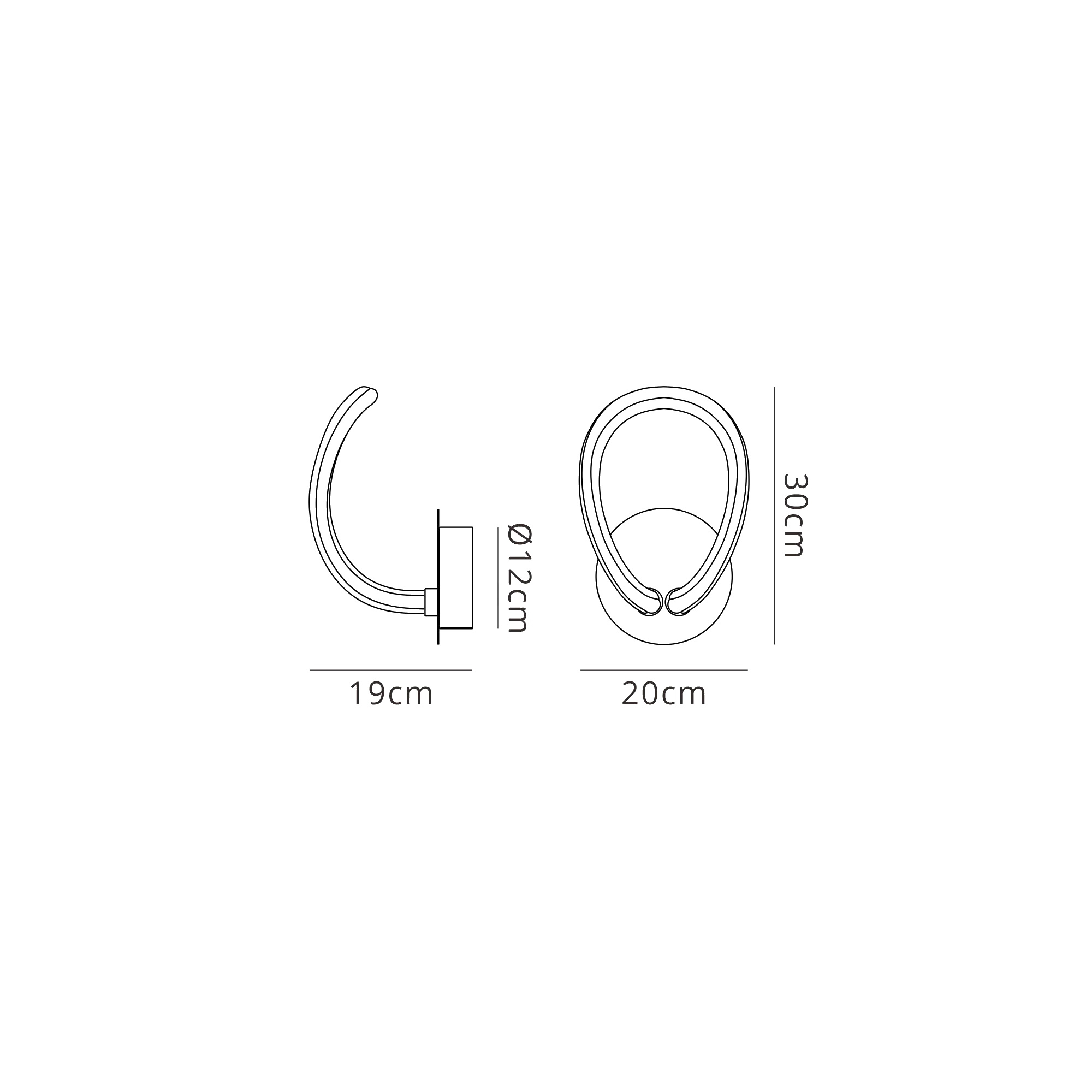 Knot LED II Wall Lights Mantra Flush Wall Lights